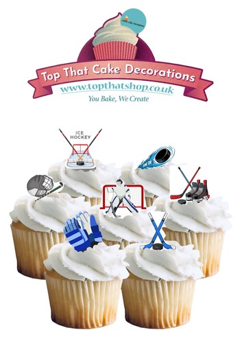 Edible cake toppers ice hockey - edible,