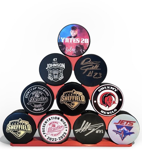 Ice hockey puck stand - puck,