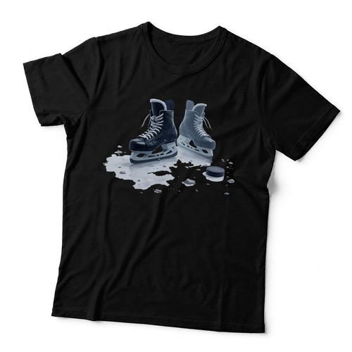 Ice hockey skates and puck - hockey,
