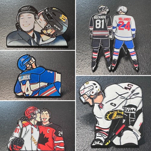 Heated rivalry enamel pin - 5,