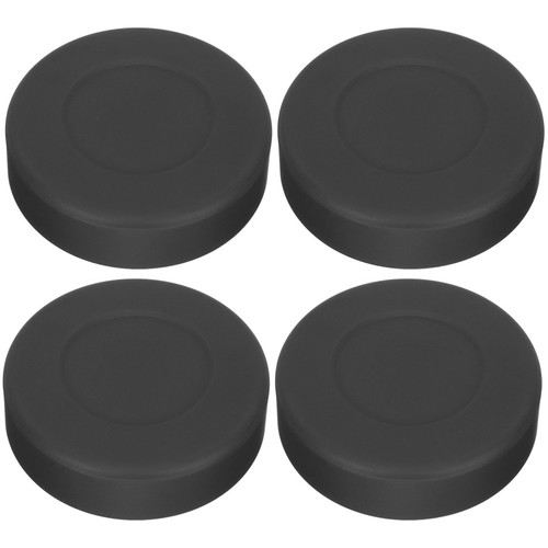 Black rubber hockey pucks - black,